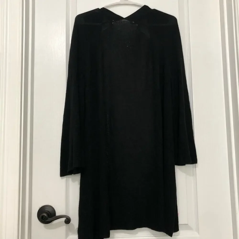 Cyrus Women's Cardigan Sweater Open Front Long Sleeve‎ Black Size Small NWT